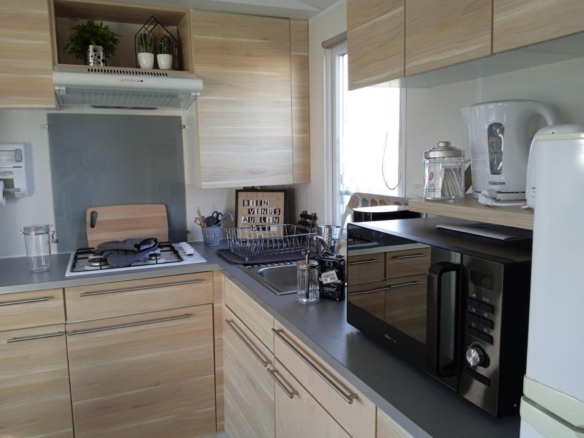 Mobil Home-Les Lins Bleus Biville-sur-Mer ภายนอก รูปภาพ